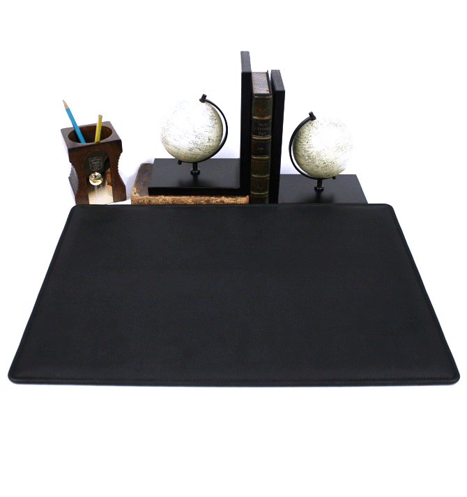 Vade carpeta de escritorio sencilla de símil piel negra