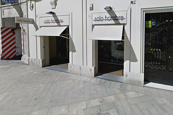 Foto del exterior de la tienda Solohombre Valencia - España Foto del exterior de la tienda Solohombre Valencia - España